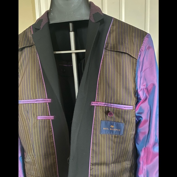 PAUL BETENLY CERAMICA Roberto Blazer 38R Roma Pant 31R Modern Slim Suit Charcoal - Picture 11 of 16